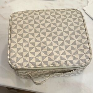 Geometric Patterned Cosmetic Bag